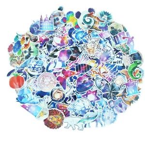 Galaxy Water Color/B&W Variety Vinyl Stickers - 25